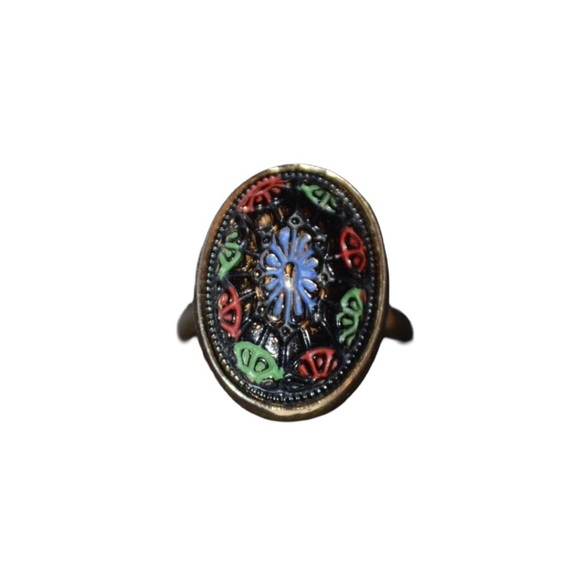 Sarah Coventry 1970’s Ring “Light of the East” VTG Bohemian Ring Sz. 5 beautiful - Picture 1 of 6